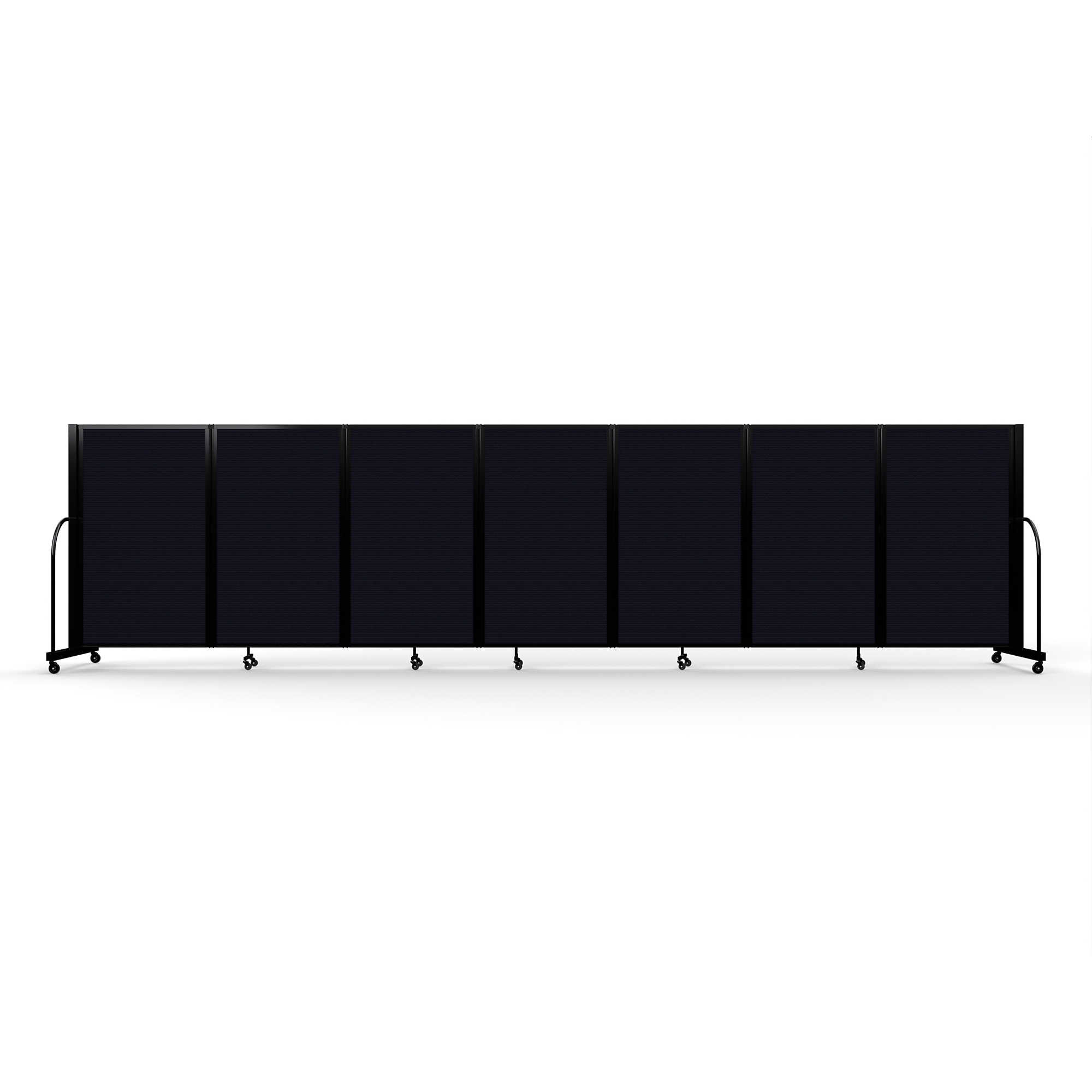 Screenflex Full Motion Divider, 5' x 19'7", Black Frame, Black